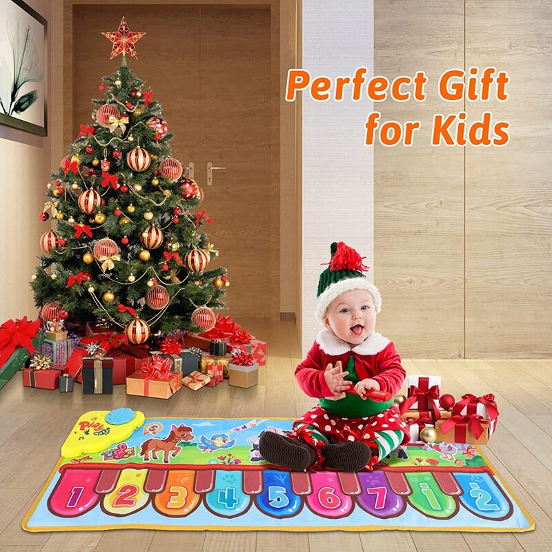 Klaviermatte für kinder, musikmatte für kinder, musikmatte für kleinkinder oder babys, elektronische musik, tier-touch-spieldecke, beste
