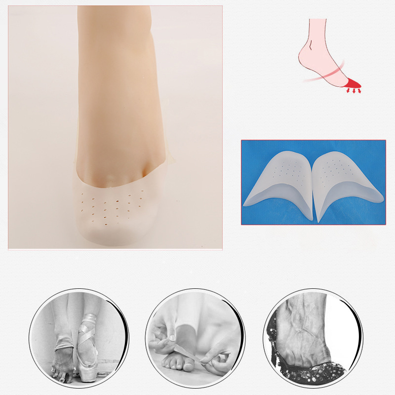 Vorfußpolster, Zehenschutz, Silikon, hoher Absatz, Ballerina, halbe Größe, Kissen, Schmerzlinderung, rutschfeste Schuheinlegesohle für Frauen, Fußpflege