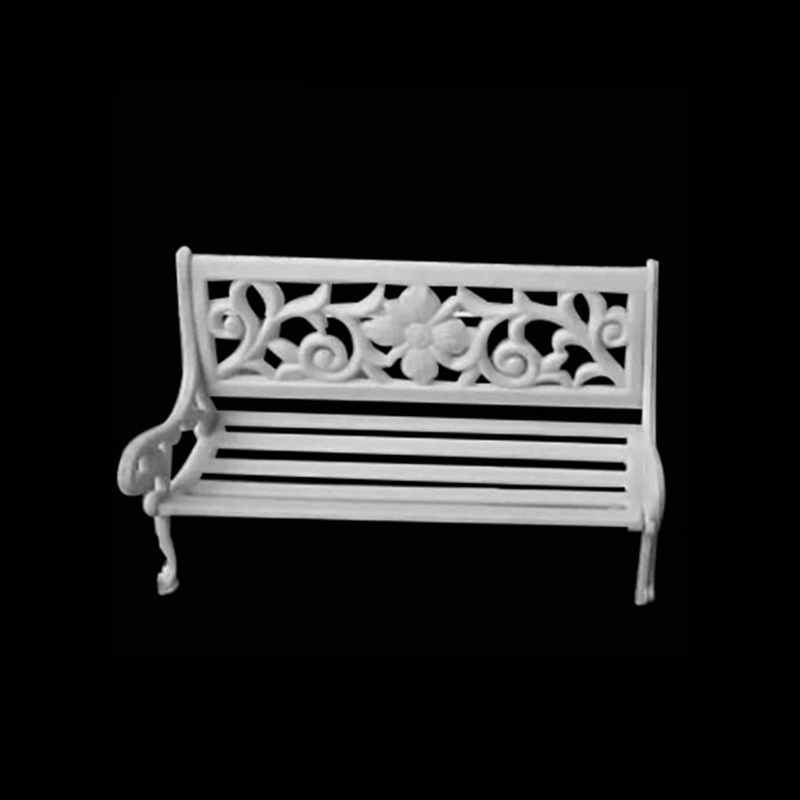 1/25 Scale Park Bench Model Mini Bench Miniature Parks Home Crafts Gardens Ornament Layout: white
