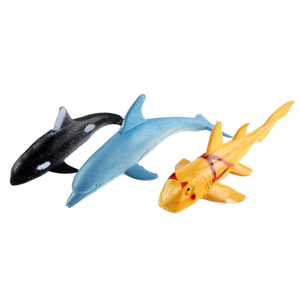 24 piezas niños bebés animales de la vida del mar juguetes animales del mar juguetes modelo animales del océano figuras acuario marino miniatura educación J71