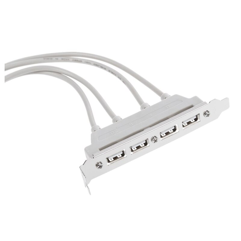 2X Dual Moederbord 9Pin Header 4Port Usb 2.0 Female Kabel Pci Bracket