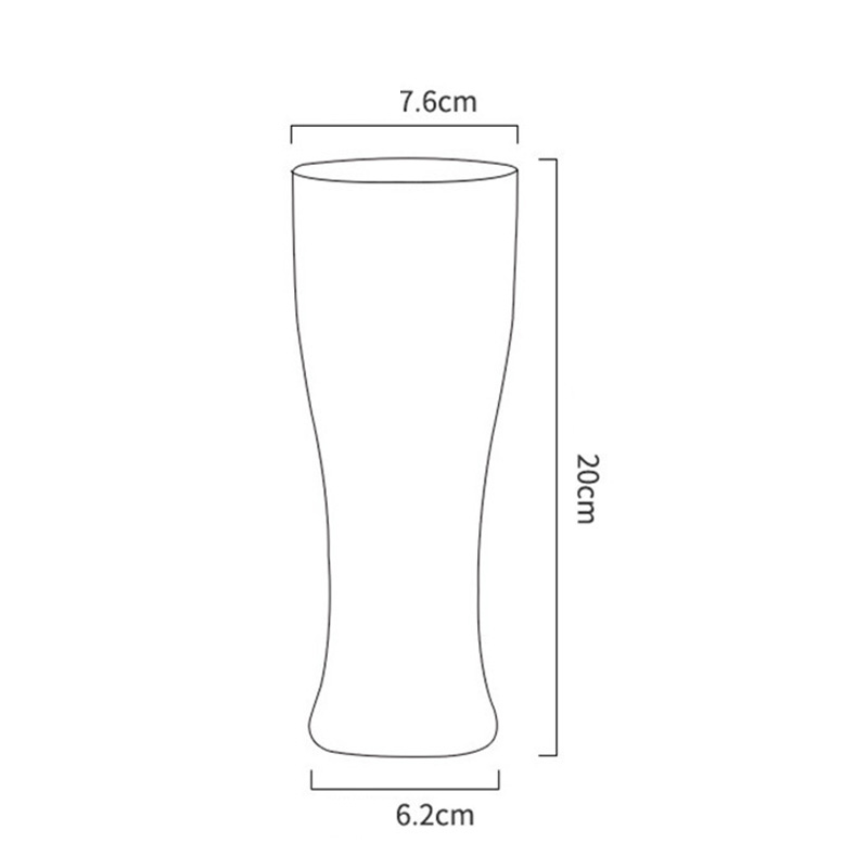 520ml Big Beer Stein Glass Cup Water Bottle