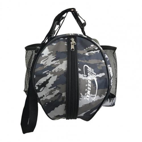 Praktischer basketballhalter, tragbarer volleyballträger, tragbarer, faltbarer fußballrucksack mit ein-schulter-mechanismus: Grau