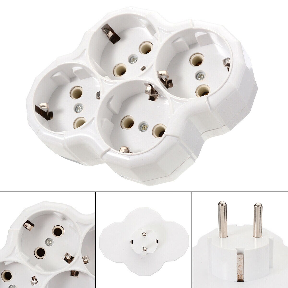 Multiple Compartment Socket Outlet Strip Distributor Socket Panel EU Plug For Kitchen Living Room Bedroom