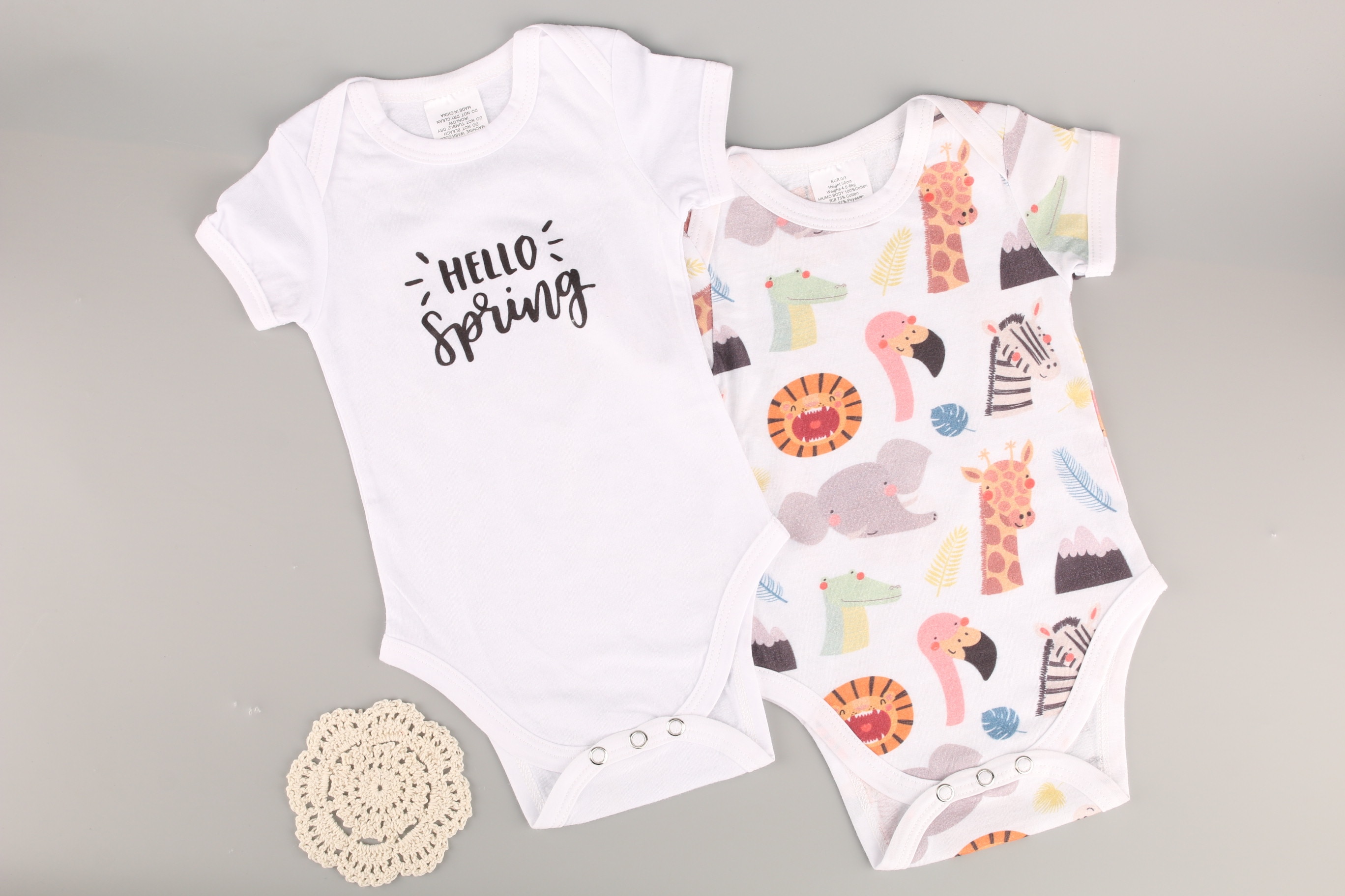 Happyflute 2 -teiliges einstellen Baby-strampler, kurzarm-baumwolloveralls, neugeborenenkleidung für jungen und mädchen