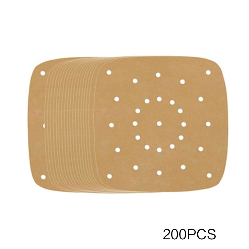 Ensemble de papier parchemin perforé robuste, 200, pour friteuse à Air, matériau Durable, sain et fiable, de cuisine