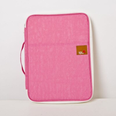 Multi-functional A4 Document Bags Filing Pouch Portable Waterproof Oxford Cloth Organized Tote For Notebooks Pens Computer Stuff: C Pink