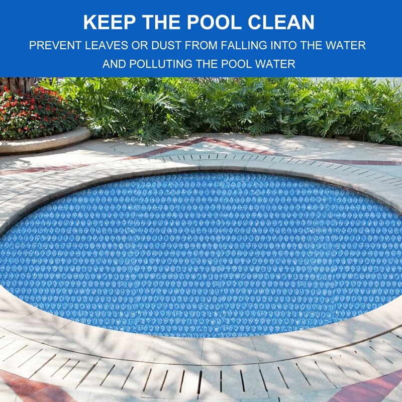 Round pool cover, swimming pool heat retention cover, solar cover, rainproof, dustproof, uv-resistant pool accessory, new