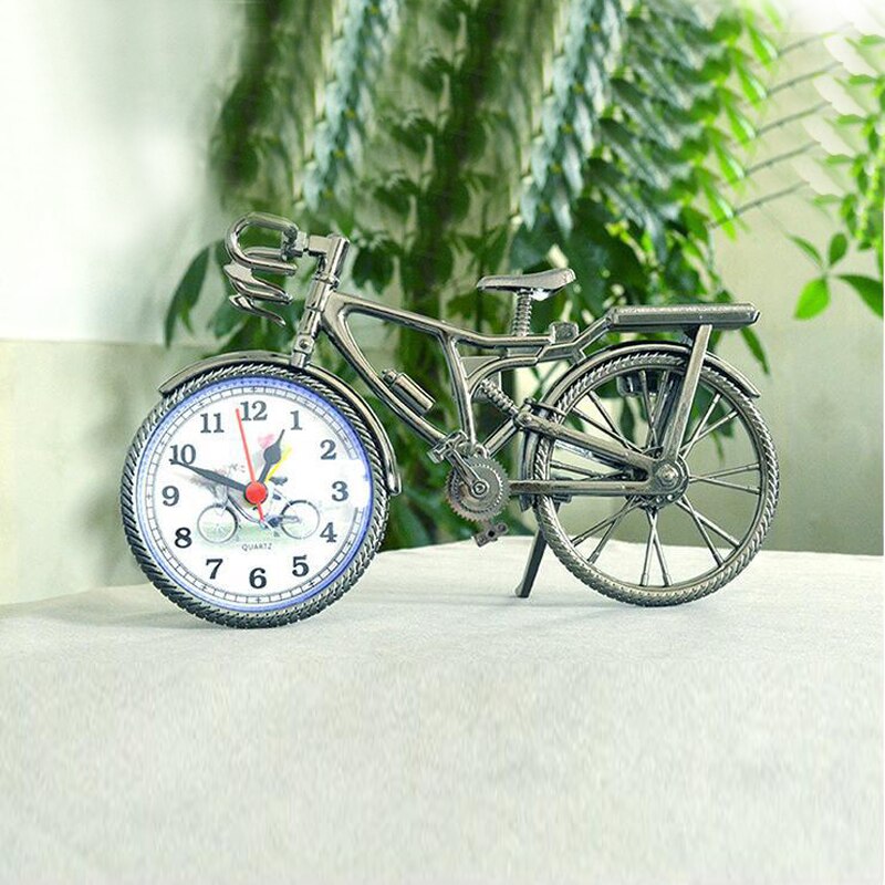 Home Decor Retro Fiets Wekker Arabisch Cijfer Fiets Vorm Wekker Tafel Klok Cool Wekker Kunstwerken