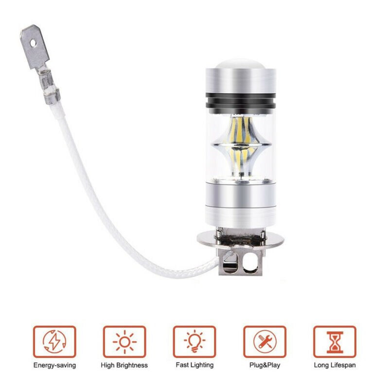 12v Car Lights 6000K 15W DRL Daytime Daylight Offroad LED Driving Lamp