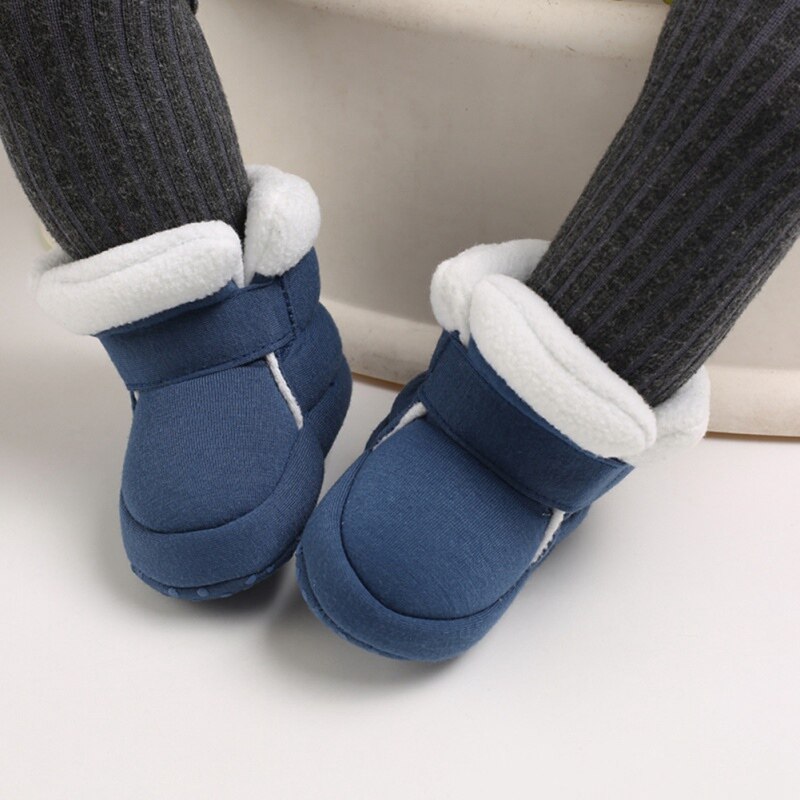 Vintervarma stövlar skor baby flickor bomull mjuk sula bootie skor första promenadskor