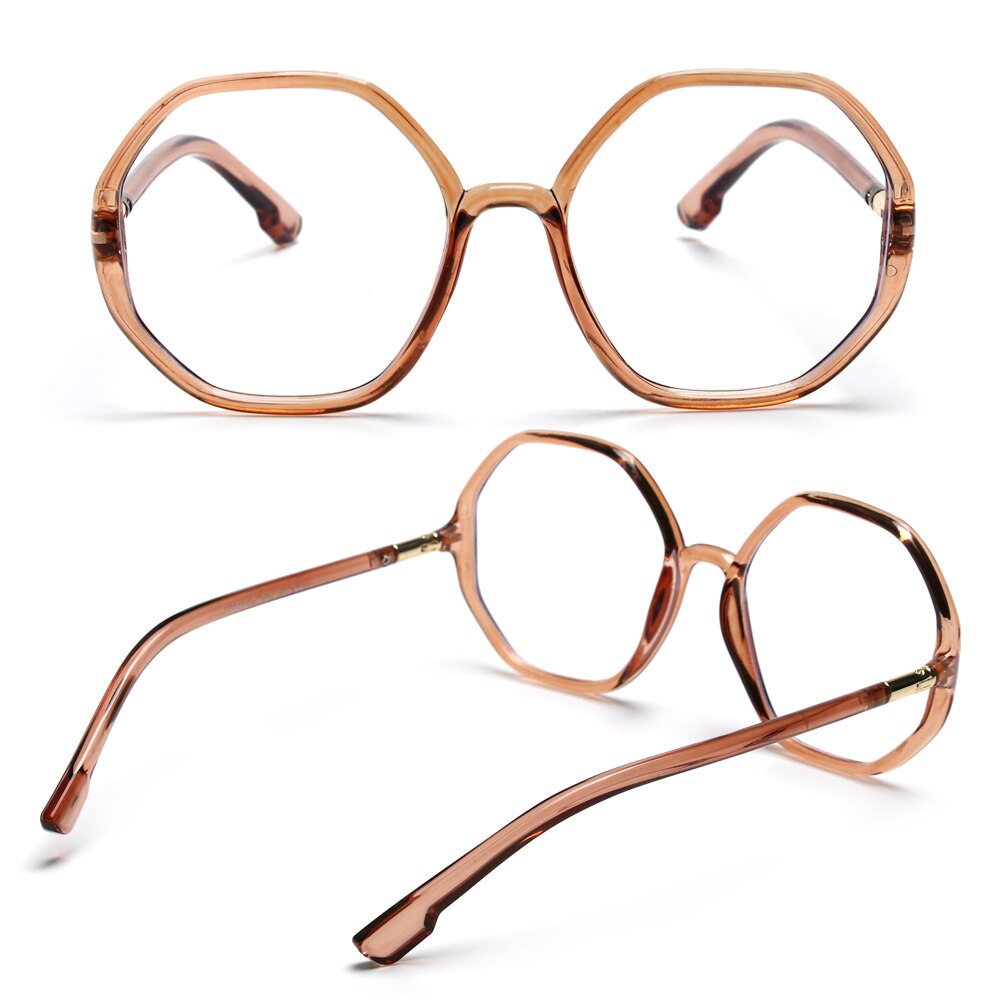 Oversized anti-blauw licht computerbril dames heren vierkant montuur optische bril platte spiegel bril