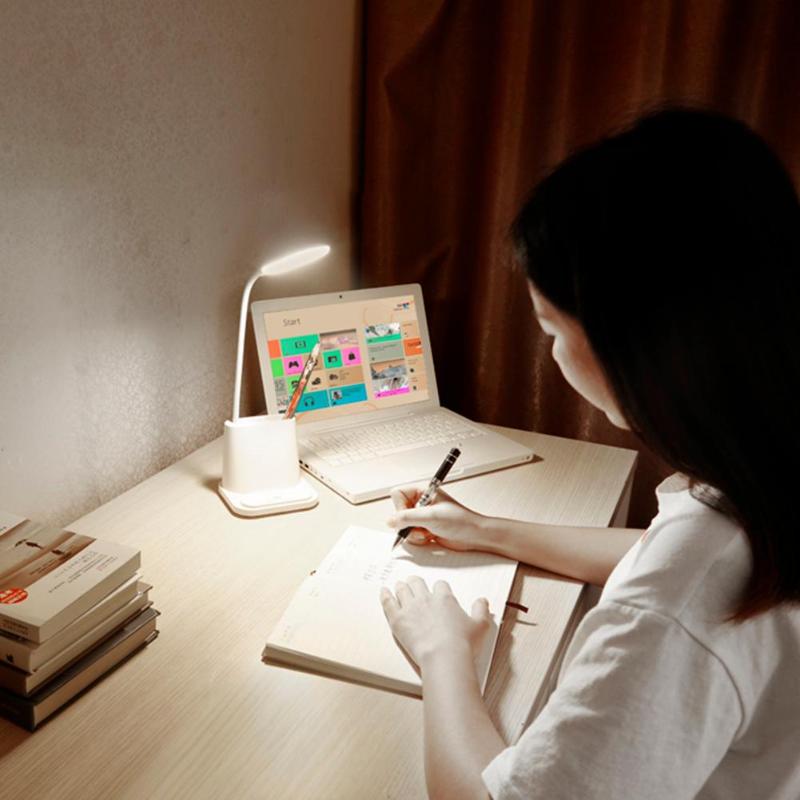 Multifunctionele LED Touch Bureaulamp USB Oplaadbare Slaapkamer Tafellamp Creatieve Leeslamp