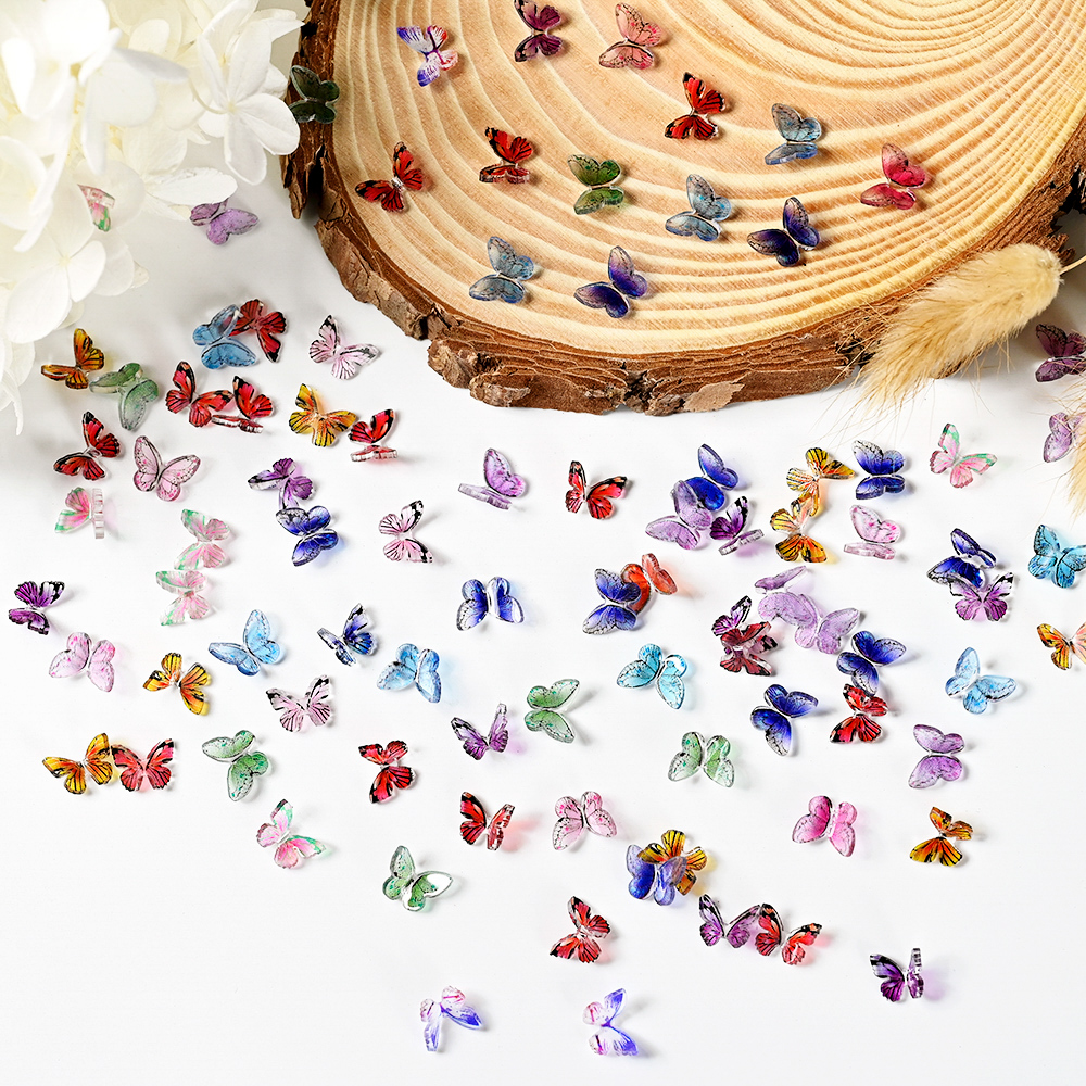 20 piezas joyería de Hada y mariposa para uñas 3D, abalorio de celebridad Web, taladro de resina, decoración de uñas acrílicas, diamantes de imitación, suministro de manicura DIY