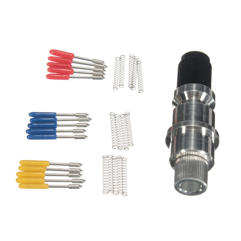 KZTech 15pcs Vinyl Cutter Engraving Machine Blades for Graphtec CB09 + 1pc High Hardness CB09U Silhouette Cameo Blade Holder: 5pcs each degree