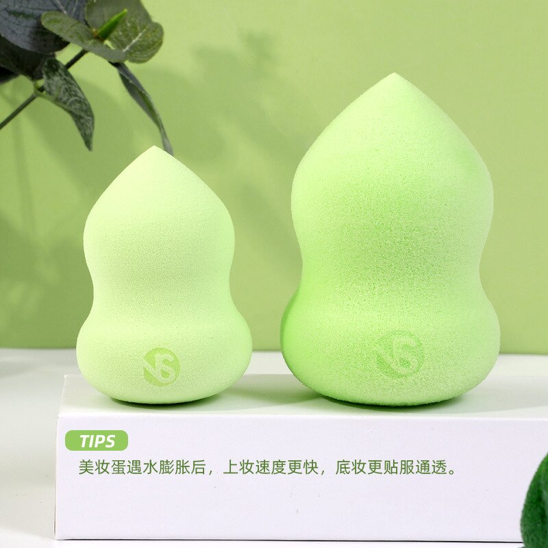 Poederdons 4 Stuk Set Kalebas Water Bevel Cut Super Zachte Spons Poederdons Met Opslag Plank Maken up Gereedschap