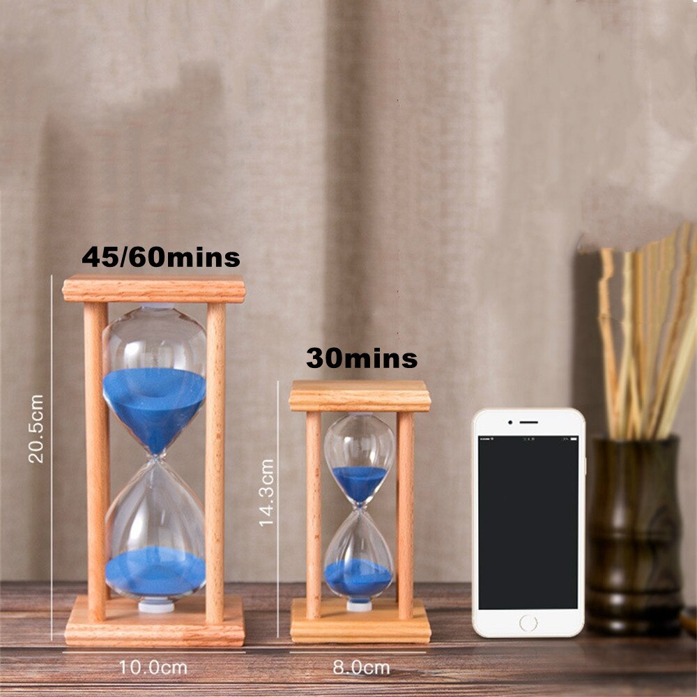 Reloj de arena nórdico de madera para niños, reloj de arena con temporizador, decoración para el hogar y la Oficina, adorno artesanal