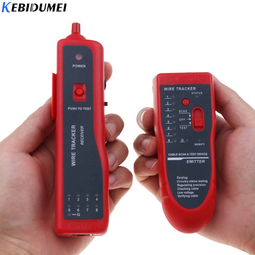 Kebidume cat 5 rj45 ethernet-lan-netzwerkkabeltester, detektor,  rj11- telefon-telefonkabel-tracker, diagnose-tonleitungsfinder