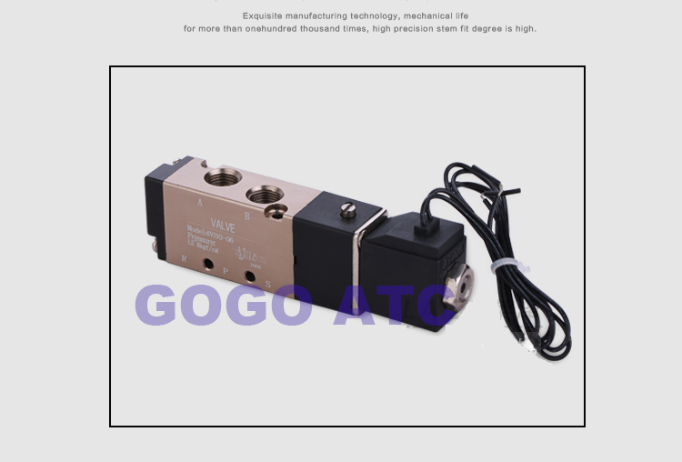 pneumatic Two-position five-way solenoid valve Directional valve 4V110-06 DC24VAC220V Coil cylinder control valve Air valve