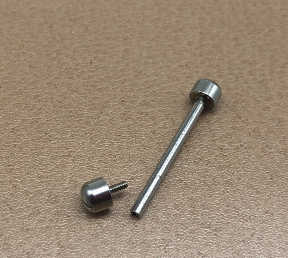 2 Stuks Horloge Drijfstang Rvs Ingelaste Schroef Rod Band Drijfstang Vaste Pompen Oor Staaf Rose Zilver