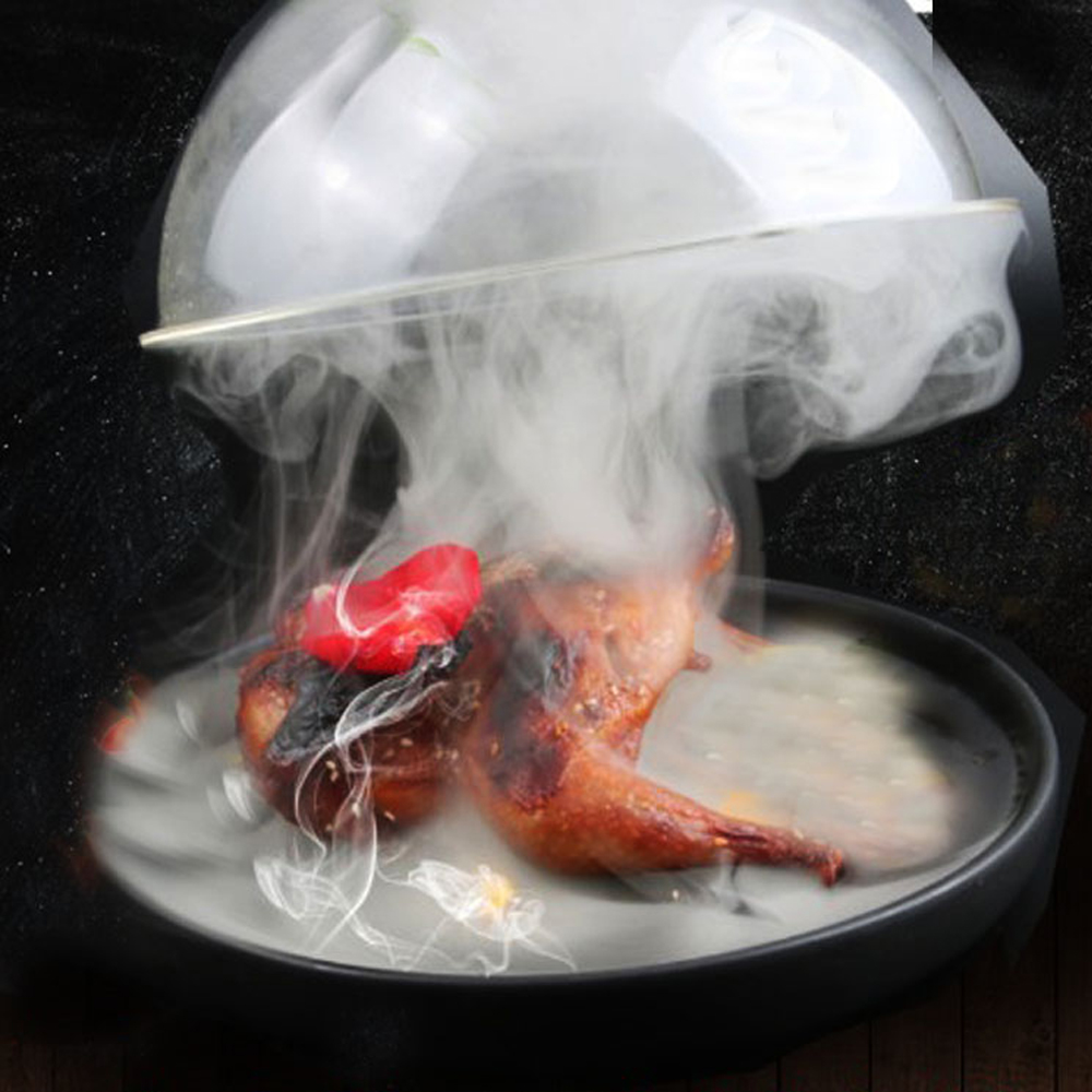 Molecular Cuisine Smoke Hood Food Grade Lid Dome Cover For Smoker Gun Accessory Smoke Infuser Cake Steak Cover Kitchen Food Dish
