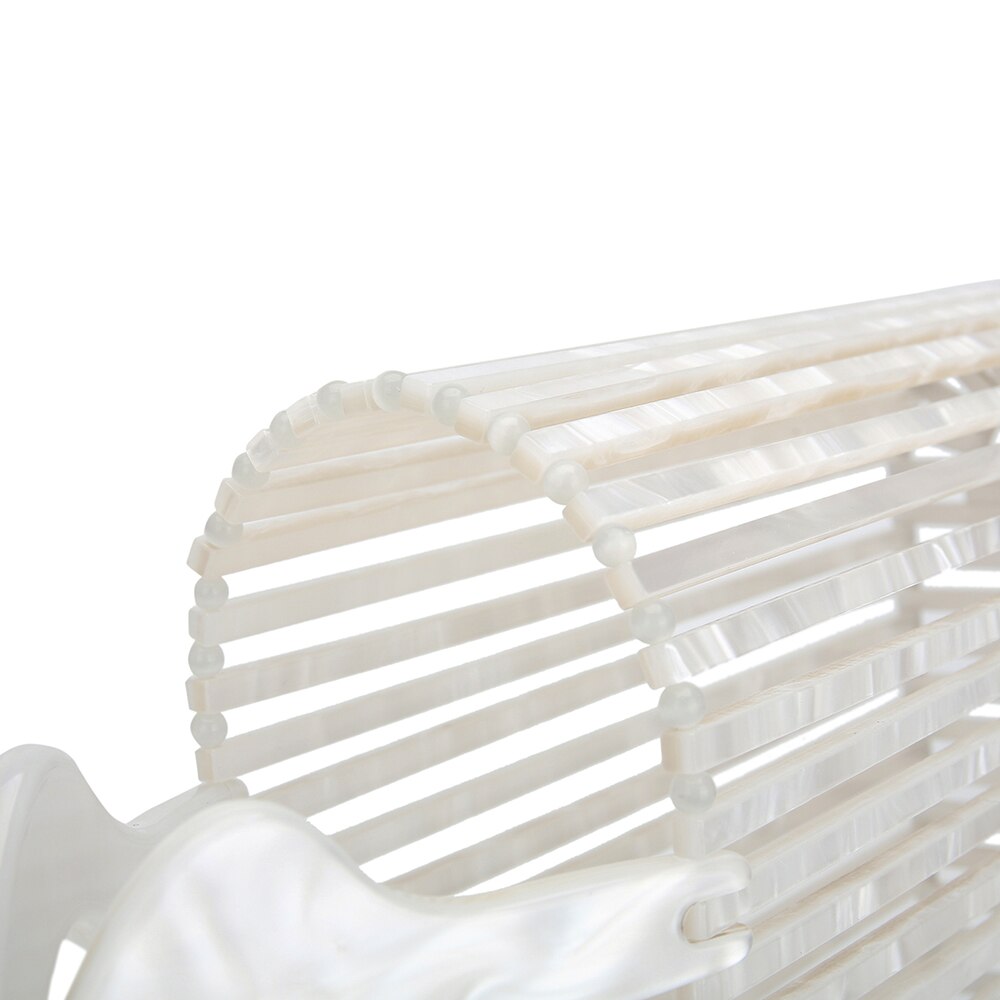 Dames handtassen acryl groen wit holle handtas zomer reizen vakantie strandtas dames effen kleur emmer tas