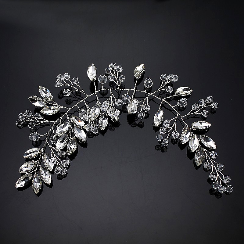 Perles faites à la main cristal mariée cheveux fleur strass bandeau bal coiffure femmes chapeaux pour filles accessoires de cheveux de mariage