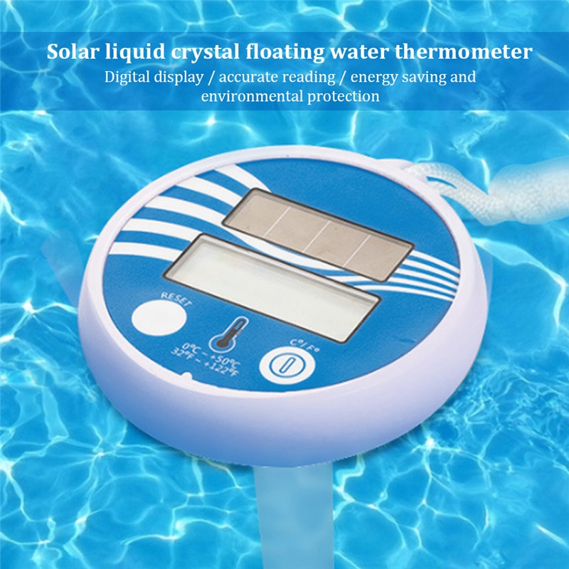 Lcd-skærm vandtæt digitalt termometer trådløs swimmingpool temperaturmåling lille flydende akvarium badevand spa