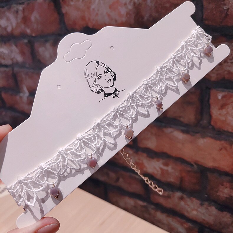 Collana in pizzo con ricamo da sposa moda donna super fata fiore catene clavicola girocollo ragazza studentessa Jk gonna collo collo catena: xl-1252