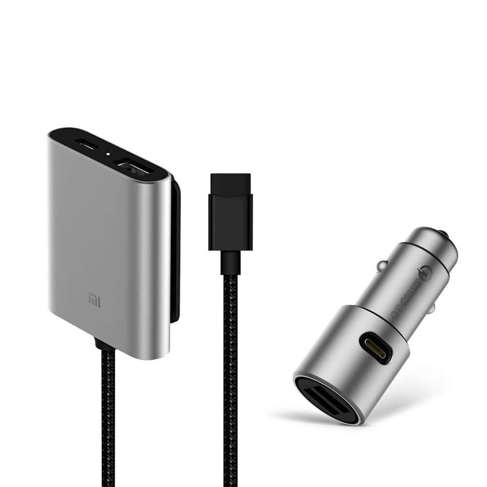 Originele Xiaomi Autolader Uitgebreide Accessoire Verlengsnoer Kabel QC3.0 Dual Usb Snel Opladen 2 Poorten: Mi2 add Extended