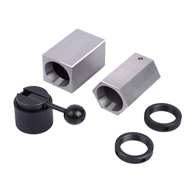 5C-CB Collet Block Set Four-Sided & Six-Sided Hardened Precision Ground 5C Collet Fixtures Square Hex Chuck Rings Closer Holder
