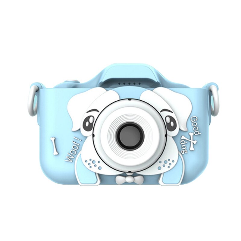Mini digitalkamera børns legetøj 2 tommer 1080p hd skærm genopladelig fotografering rekvisitter søde fødselsdag udendørs spil: 02 blå