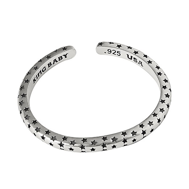 Foxanry 925 abertura do selo brcacelet pulseiras para feminino ins moda vintage punk estrelas festa jóias presentes por atacado