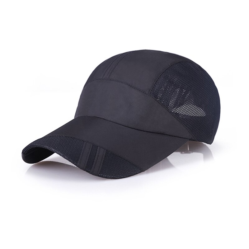 De transpirable gorra pelota Golf ajustable Casual al aire libre deportes sombreado de sombrero visera para viajar ciclismo pesca: Negro