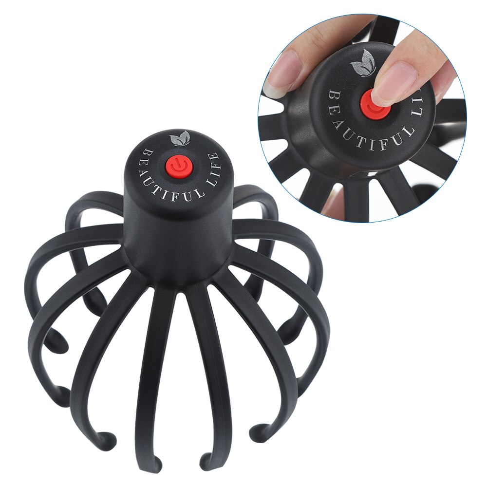 Elektrische Head Massager Octopus Klauw Hoofdhuid Massager Stress Relief Therapeutische Stress En Haar Stimulatie Handsfree