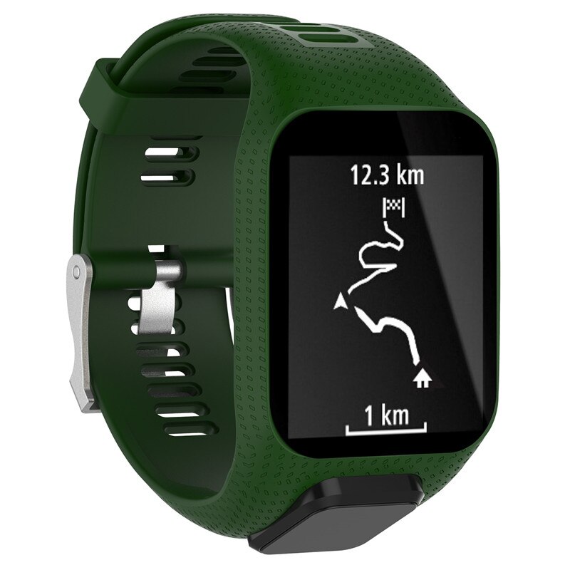 Wrist Band Strap For TomTom 2 3 Runner Spark Music Adventurer Tom Tom Golfer 2 Replacement Bracelet Silicon Belt Watch: xyst-green