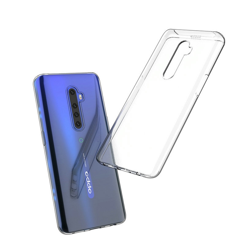 Carcasă de telefon de lux pentru oppo reno ace  z 2z 2f reno 2 2 f pro 10x ace 2 eva 5g, carcasă spate transparentă din silicon moale tpu: Abs