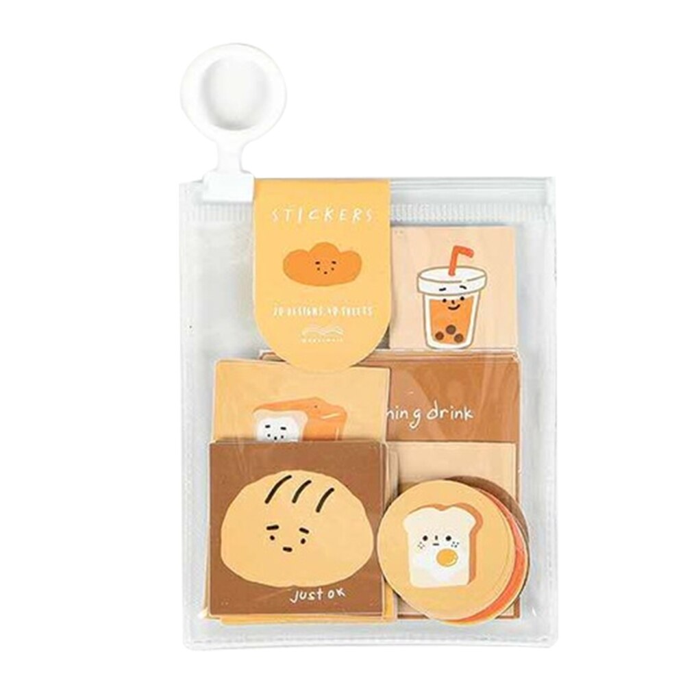 40pcs/set Vintage Stickers Cartoon Food Bullet Journal Stickers scrapbooking School Stationery Stickers Diary Journal Stickers: Black