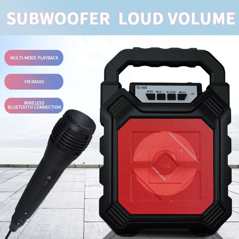 Bluetooth Speaker Waterdicht Voor Pc Computer Speakers Subwoofer Met Microfoon Grote Boom Box Volume Speaker Music Center Radio