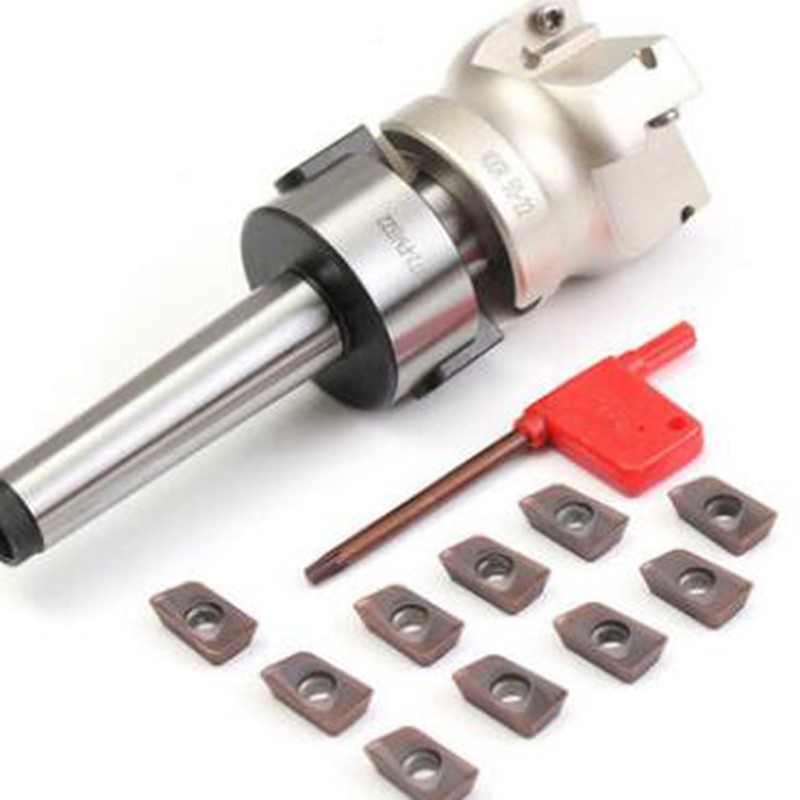 Mill Cutter MT2 MT3 50 Cutter Head + 4 Cutters APMT1604 CNC Mill Milling Cutter Insert Kit Machine Tools