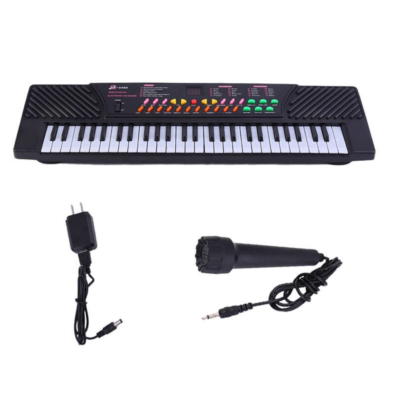 Teclado de Piano Electrónico de 54 teclas con efectos de sonido-portátil para niños y principiantes, Us Plus