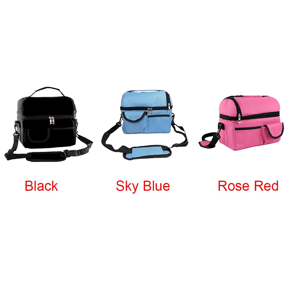 Breast Milk Double Layer Cooler Tote Food Thermal Insulated Cold Container Lunch Bag Zipper Camping Large Capacity Carrier