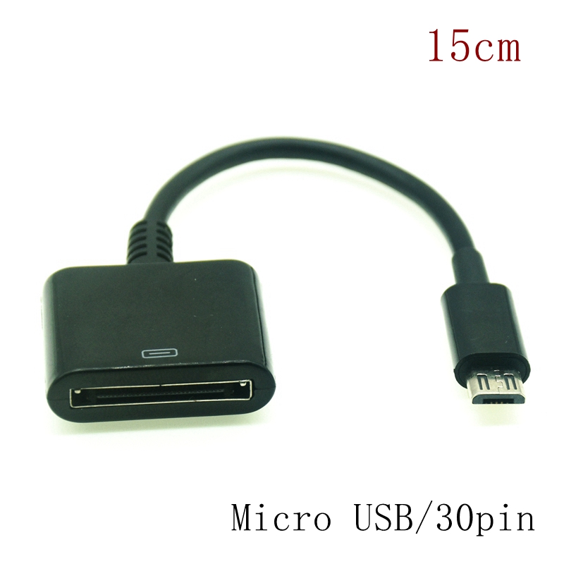 Dock 30 Pin Female naar USB-C USB 3.1 Micro USB 8pin Type C Mannelijke Korte Oplaadkabel Voor Huawei Xiaomi Mac Onplus 15 cm: Rood