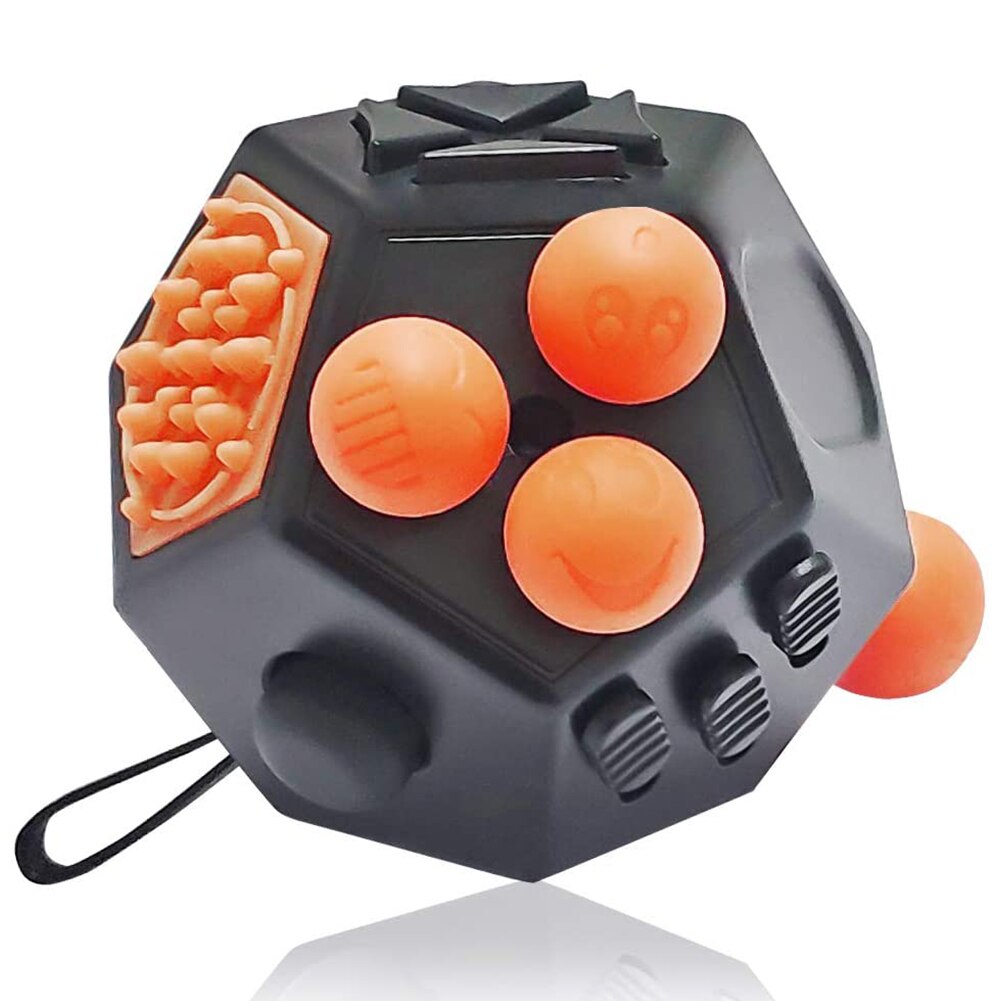 EDC mano para el autismo, TDAH alivio de la ansiedad en niños de 12 lados Anti-estrés Fidget Juguetes | Juguetes Fidget | Fidget juguetes . Exclusivo.: 01