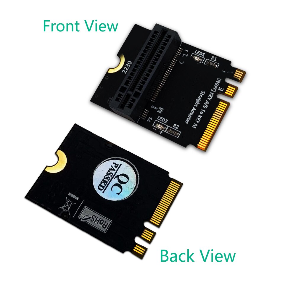 Adaptador Añadir en la tarjeta M.2 NVME SSD PCIE M2 NGFF Key M A M.2 Key A/E, instalación Vertical para tarjeta elevadora 2280 M2 NVME SSD