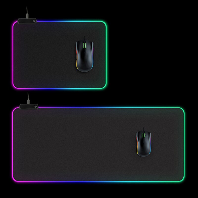 RGB Led Lighting Gaming Mouse Pad Mousepad 90x40cm Large Size Rubber Mice Mat Anti-slip Locking Edge Mouse Mat
