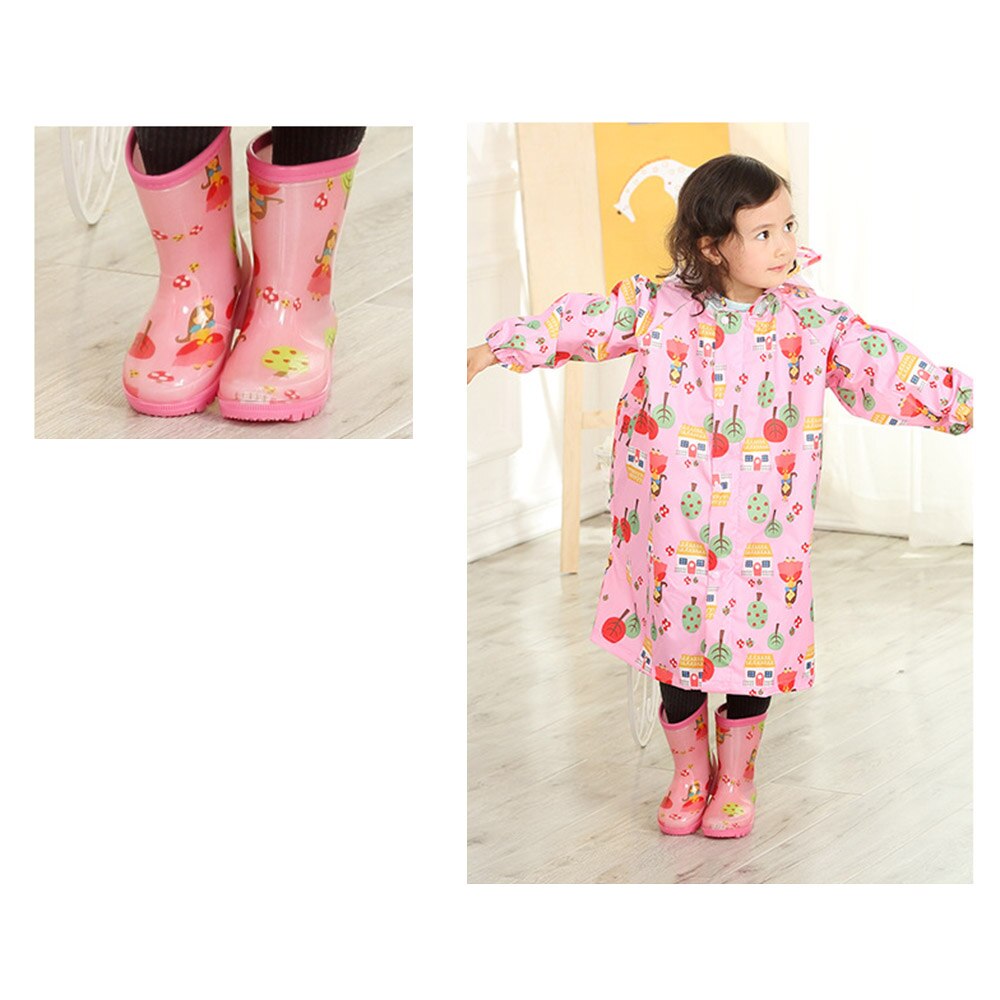 Kinderen Print Regen Laarzen PVC Regen Laarzen Waterdicht antislip Student Regen Schoenen Uitje regen laarzen op een bewolkte dag