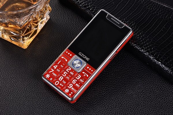 Lanterna de som grande chamada rápida, chave grande sem câmera celular para idosos ebook alarmlow preço barra móvel telefone móvel: add 4G TF card / Vermelho