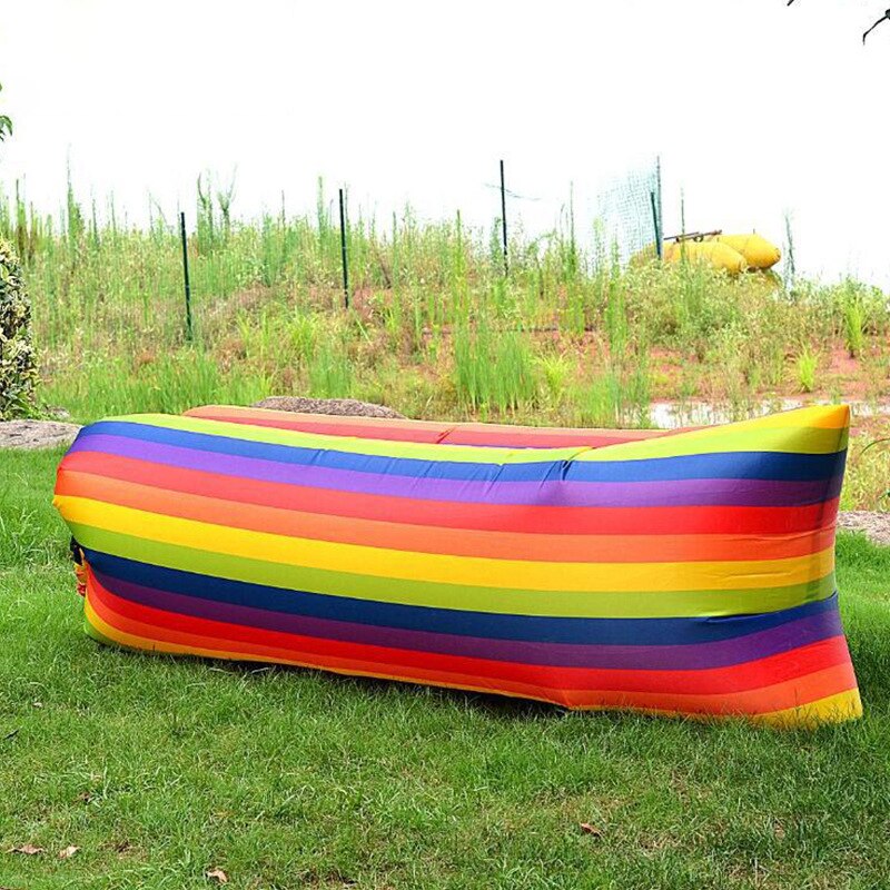 Outdoor Inflatable Sofa Lazy Portable Beach Picnic Travel Camouflage Air Ieisure Recliner Garden Furniture: A
