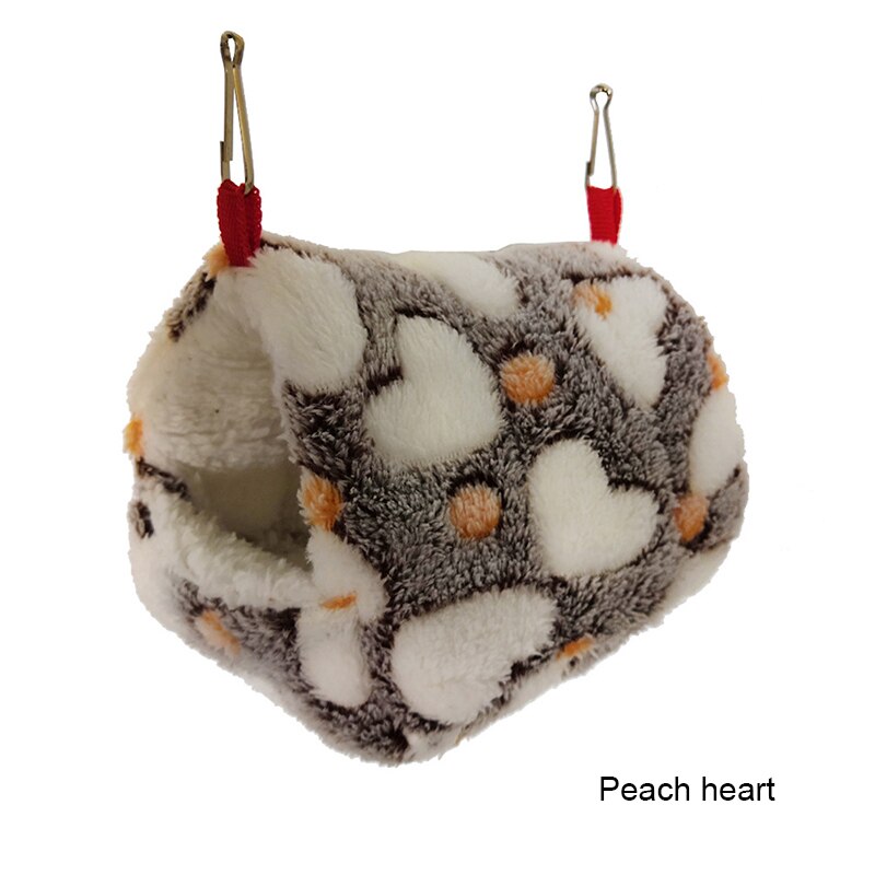 Couverture chaude Hamster en peluche Hamster maison miel lit sac de couchage perroquet diable écureuil Mini hérisson nid Cage pour animaux de compagnie fournitures